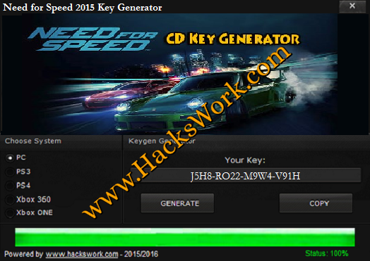 Need for speed key code